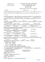 Đề khảo sát chất lượng lớp 12 lần 1 (năm học 2015 - 2016) môn Hóa học